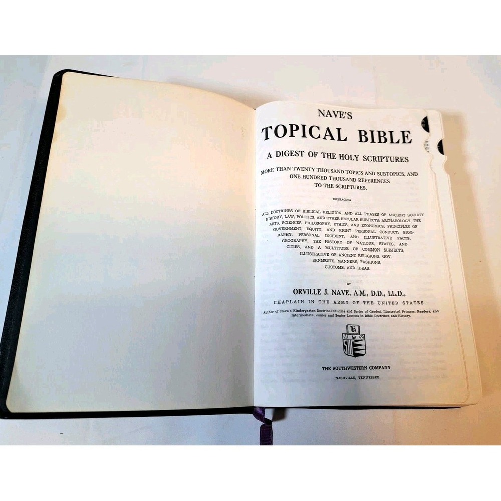 Nave's Topical Bible Digest of Holy Scriptures Southwestern Thumb Indexed Black